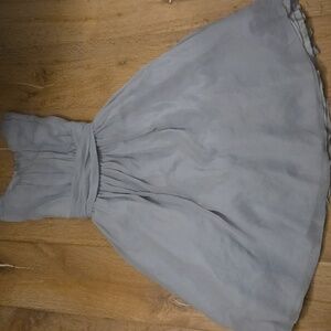 Good Girl USA Formal Dress Gray Taffeta Tie Back 14